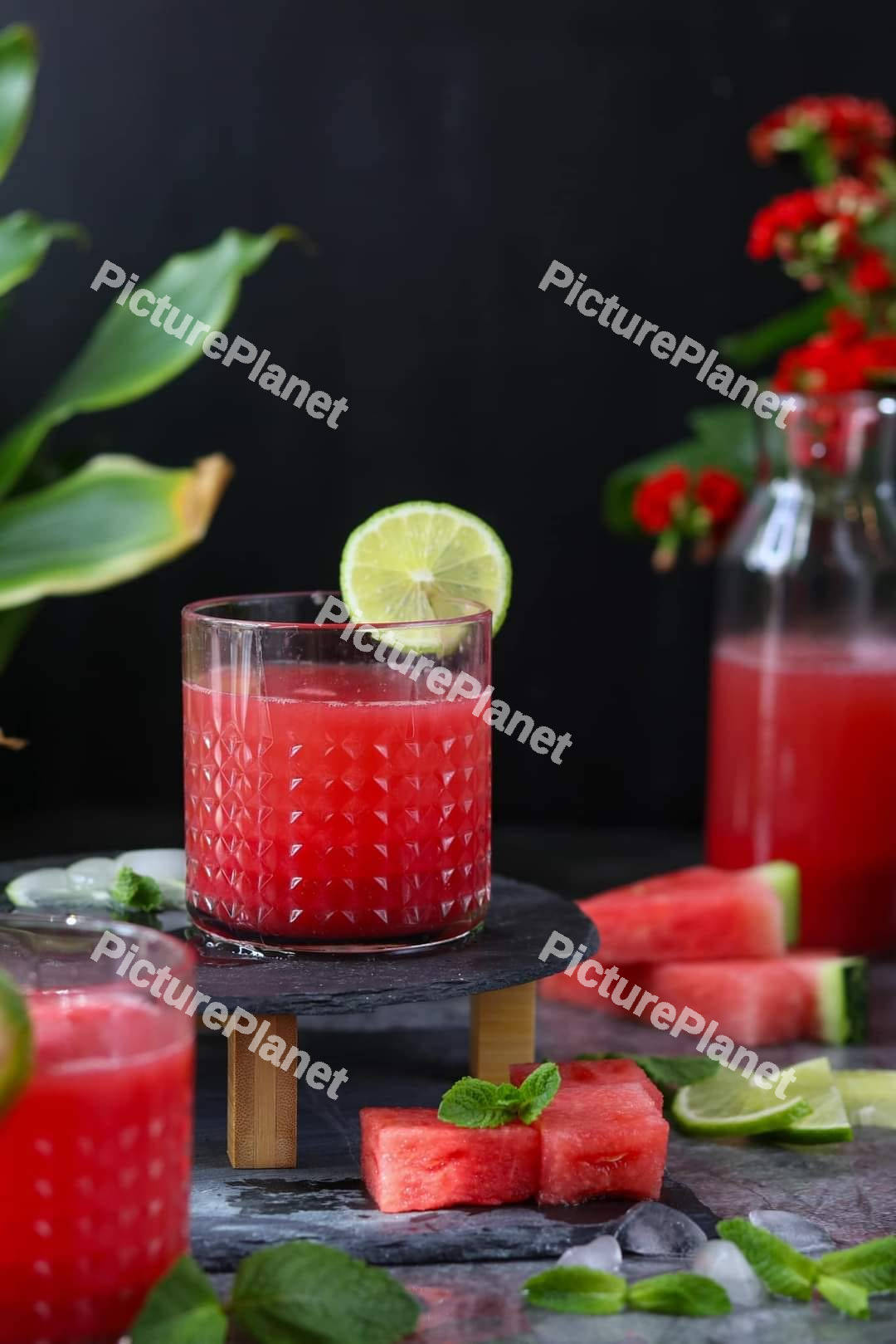 Glasses of Watermelon Juice